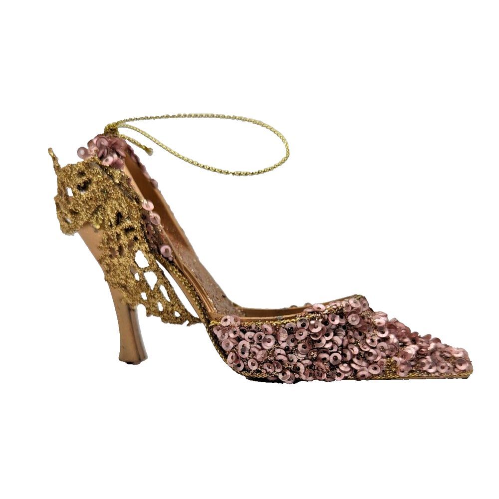 Pink Glitter Sequin High heel‎ Christmas Tree Ornament